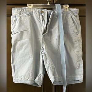 Light Blue Calvin Klein Men's Shorts with belt